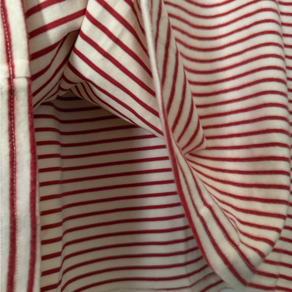 Striped Red and Cream Women's Top - Picture 7 of 7